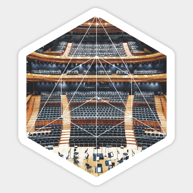 Orchestra Geometry Photography Sticker by deificusArt